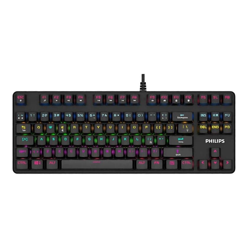 Philips - Teclado G901 Gaming Mecanico USB 104keys Mix Ligth