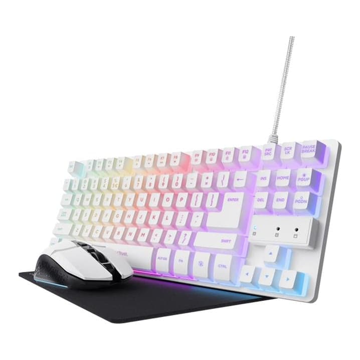 Trust Gaming/kit 3en1 Gxt 794w Bundle/tecl+mou+pad White