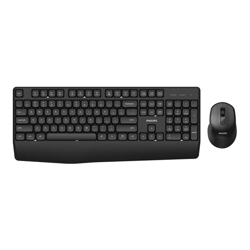 Philips Tec+mou Wirel USB 1600dpi 104keys Ergo Black