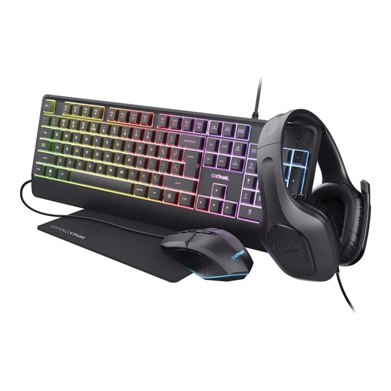 Trust Gaming Kit 4en1 Gxt 792 Mou+tec+aur+pad Black Us