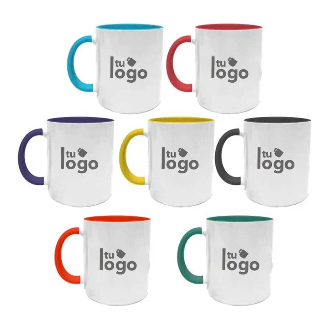 Tazas De Cerámica Sublimable Interior Y Asa De Color