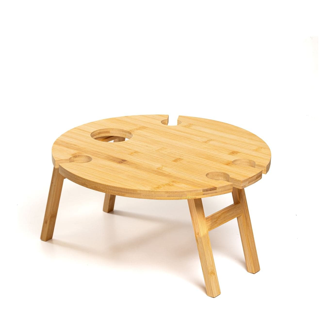 Mesa De Vino Portátil Bambú
