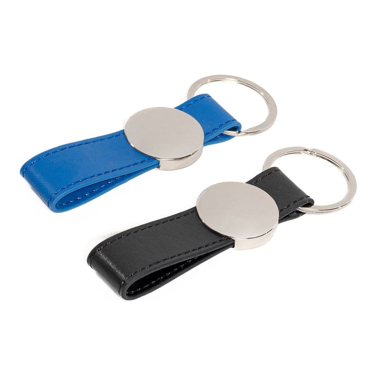 Llavero Metal Circular Con Simil Cuero