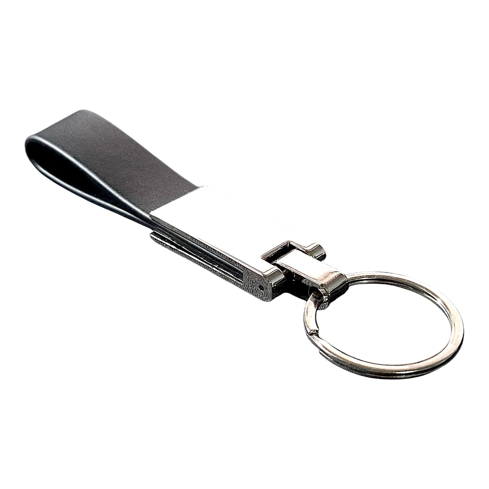 Llavero Metálico Con Accesorio De Cuero